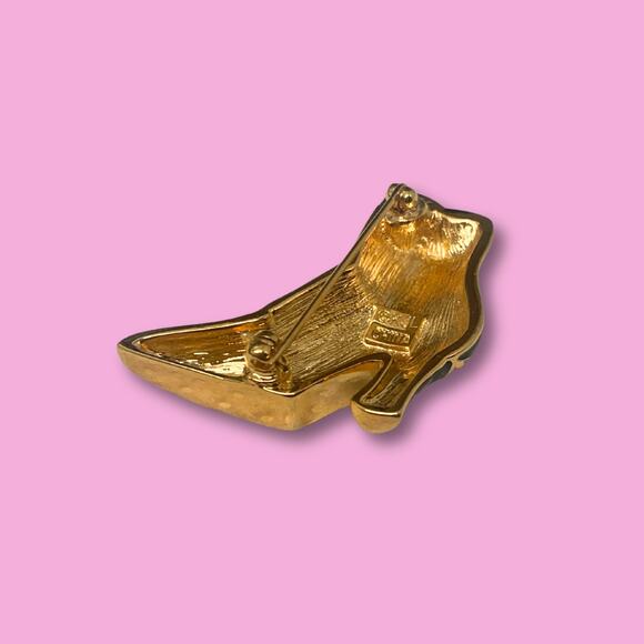 Kenneth Jay Lane Boot Shoe Brooch . Excellent Vintage Condition - Picture 3 of 6